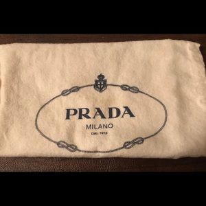 NWOT Authentic Prada dustbag -Size 12” x 8”